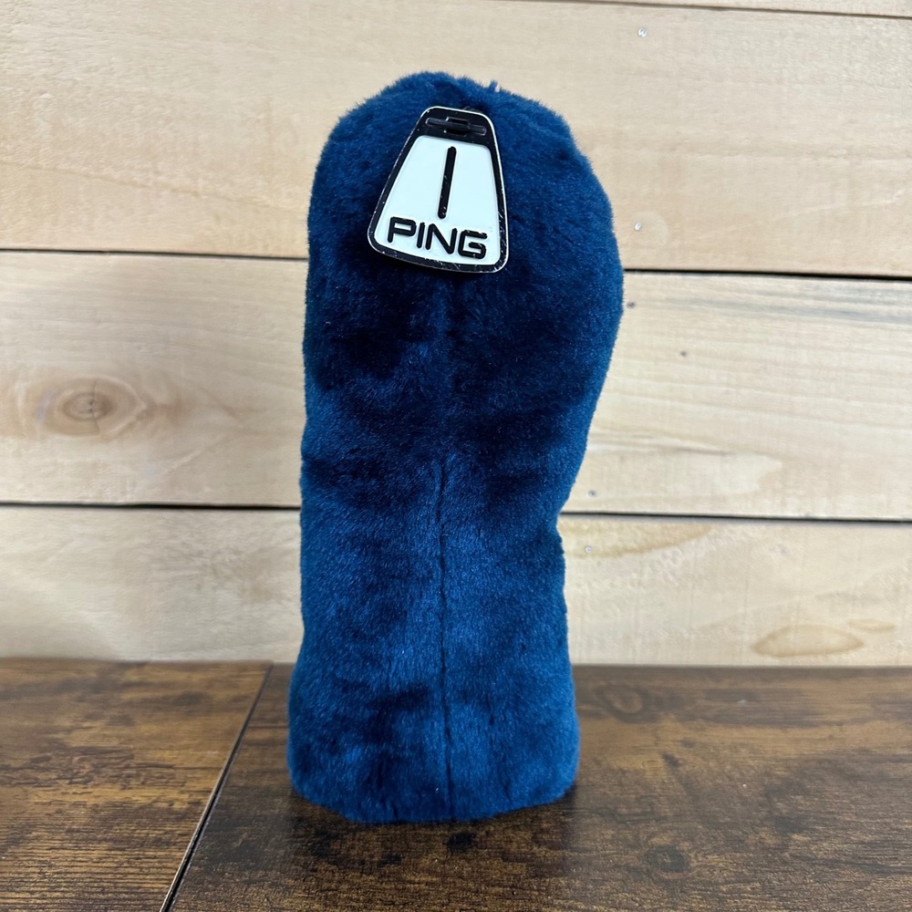 Vintage Ping Head Cover - Plush Fuzzy #1 Wood Head Cover - Furry Blue